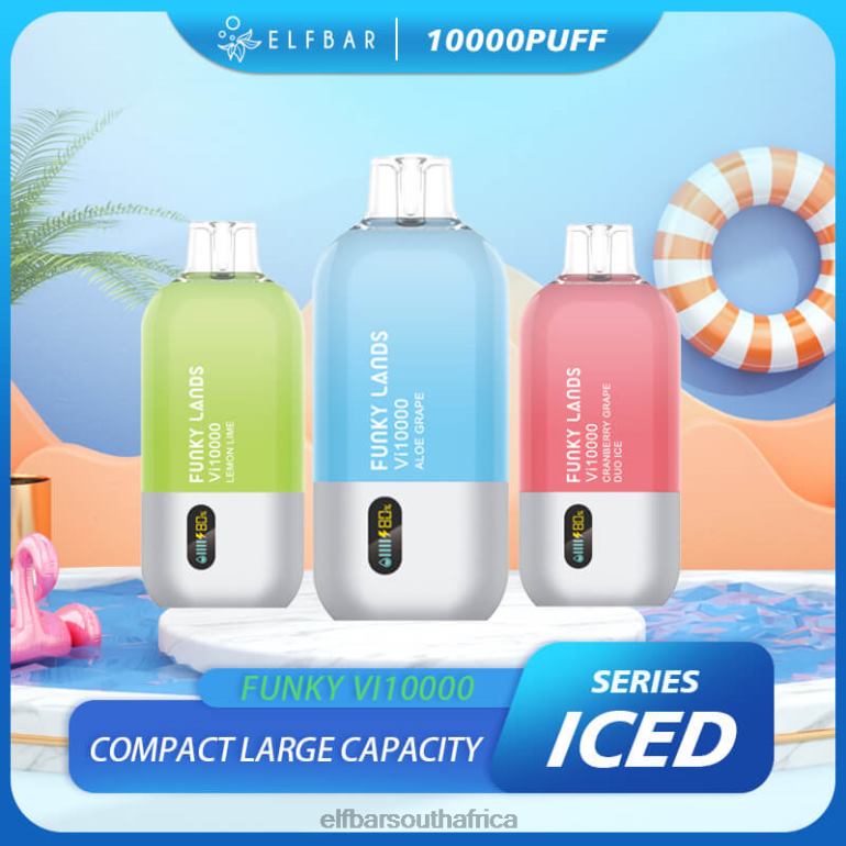 B8D2Z151 ELFBAR Funky Lands Best Flavor Disposable Vape Vi10000 Iced Series Blueberry Ice