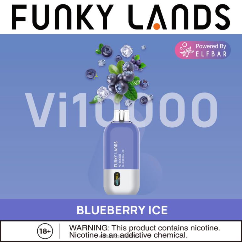 B8D2Z155 ELFBAR Funky Lands Best Flavor Disposable Vape Vi10000 Iced Series Classic Ice Coffee