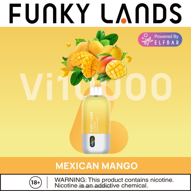 B8D2Z157 ELFBAR Funky Lands Best Flavor Disposable Vape Vi10000 Top Sale Mexican Mango