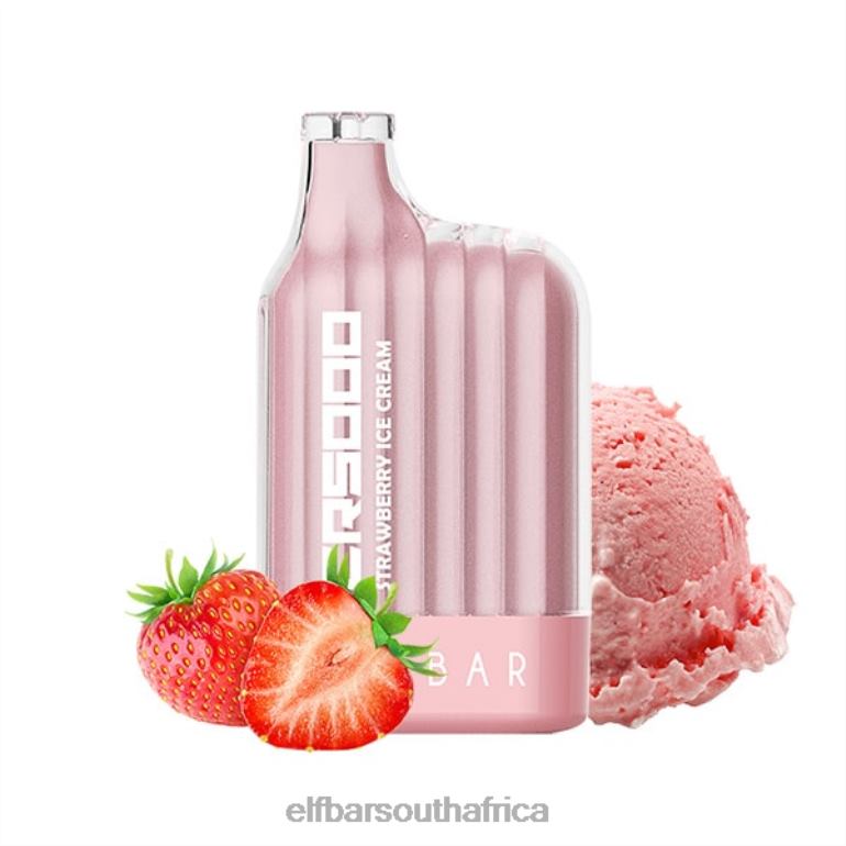 B8D2Z18 ELFBAR Best Flavor Disposable Vape CR5000 Big Sale Strawberry Ice Cream