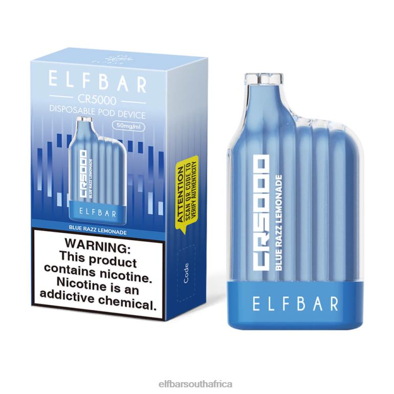 B8D2Z19 ELFBAR Best Flavor Disposable Vape CR5000 Blue Razz Blue Razz Lemonade