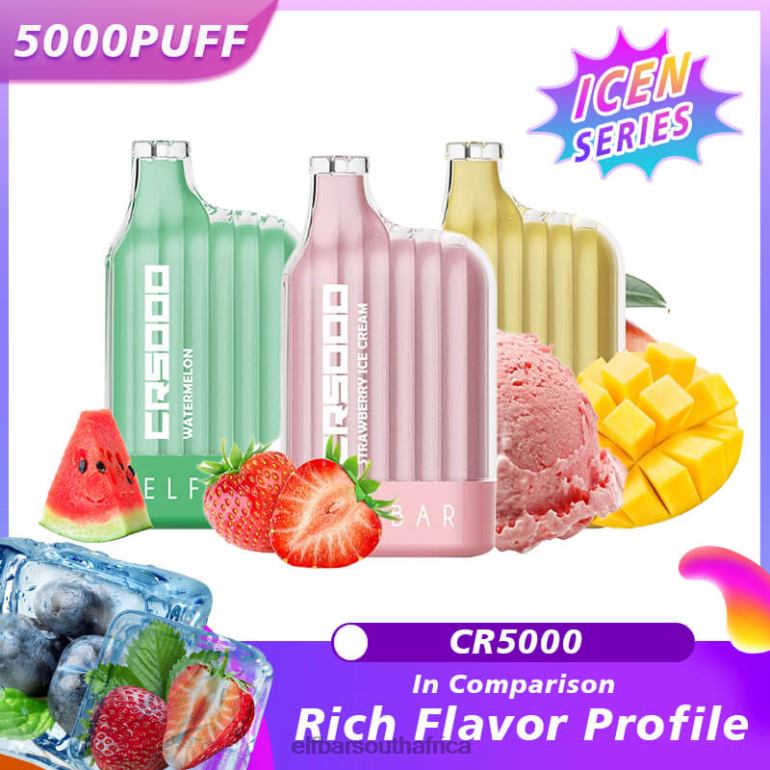 B8D2Z20 ELFBAR Best Flavor Disposable Vape CR5000 Ice Series Peach Ice