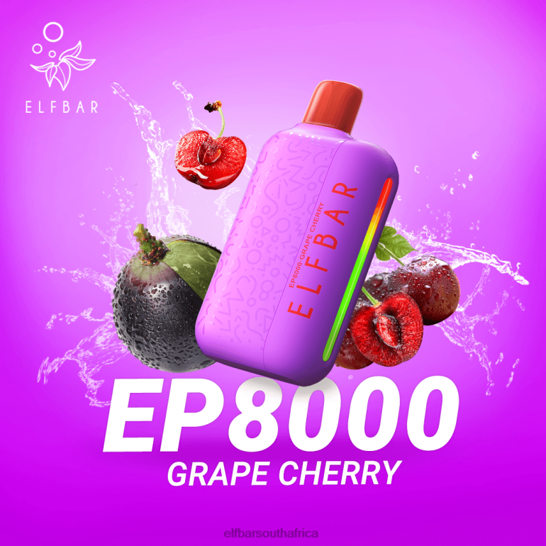 B8D2Z58 ELFBAR Disposable Vape New EP8000 Puffs Cherry Peach Lemonade