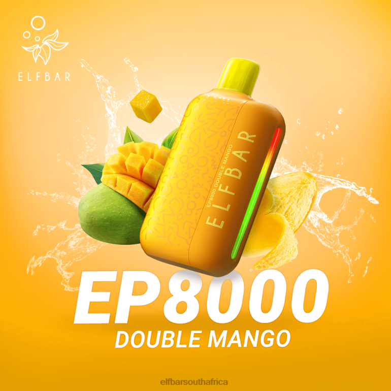 B8D2Z68 ELFBAR Disposable Vape New EP8000 Puffs Double Mango