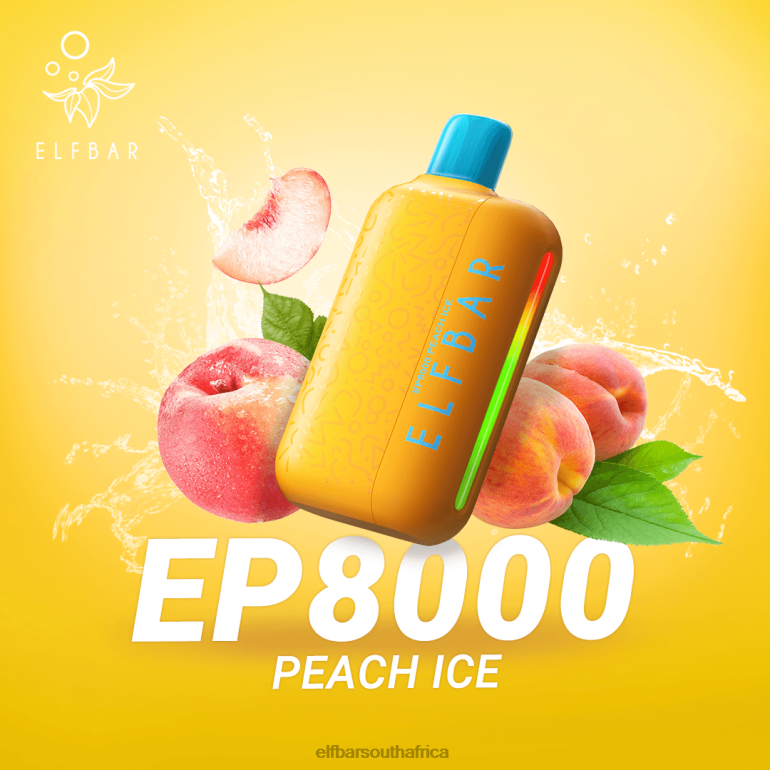 B8D2Z69 ELFBAR Disposable Vape New EP8000 Puffs Peach Ice