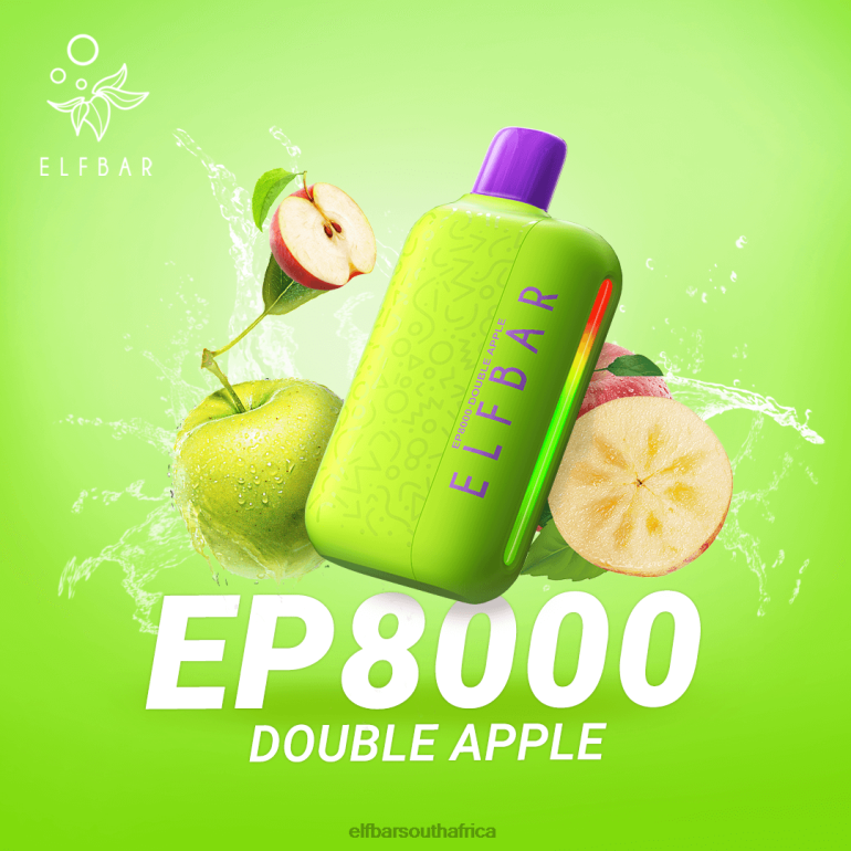 B8D2Z72 ELFBAR Disposable Vape New EP8000 Puffs Double Apple
