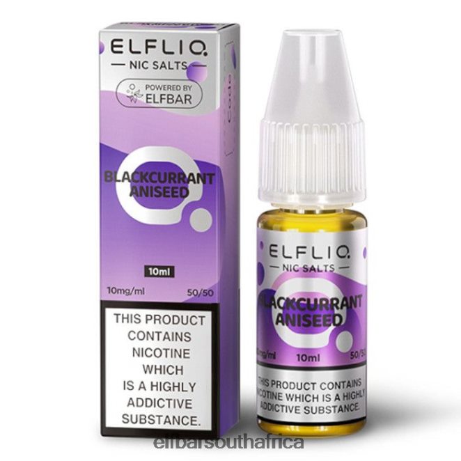 ELFBAR ElfLiq Nic Salts - Blackcurrant Aniseed - 10ml-10 mg/ml 402LXZ177