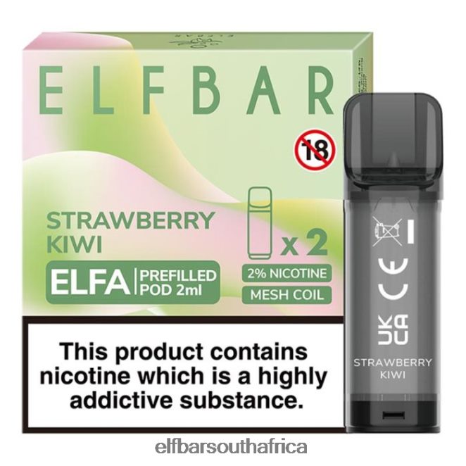 ELFBAR Elfa Pre-Filled Pod - 2ml - 20mg (2 Pack) 402LXZ107 Strawberry Kiwi