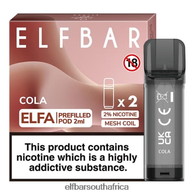 ELFBAR Elfa Pre-Filled Pod - 2ml - 20mg (2 Pack) 402LXZ109 Cola
