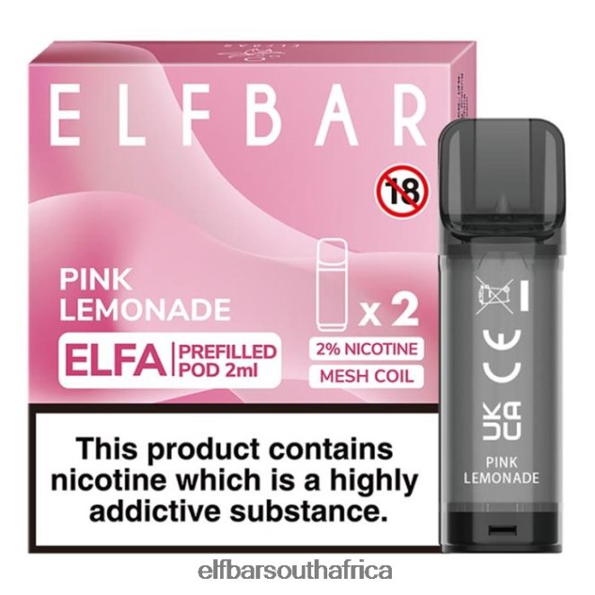 ELFBAR Elfa Pre-Filled Pod - 2ml - 20mg (2 Pack) 402LXZ111 Pink Lemonade
