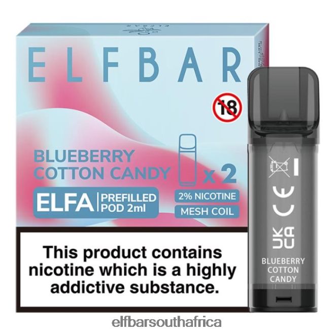 ELFBAR Elfa Pre-Filled Pod - 2ml - 20mg (2 Pack) 402LXZ114 Blueberry Sour Raspberry