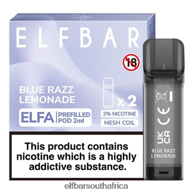ELFBAR Elfa Pre-Filled Pod - 2ml - 20mg (2 Pack) 402LXZ124 Blueberry Cotton Candy