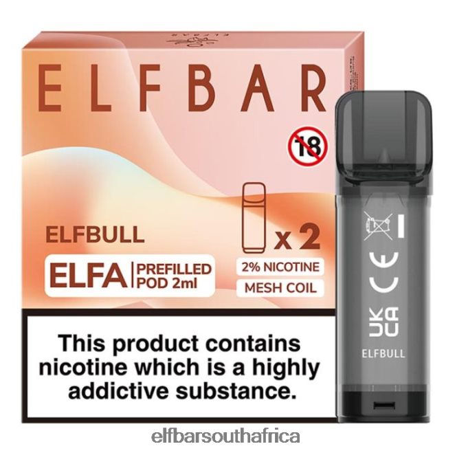 ELFBAR Elfa Pre-Filled Pod - 2ml - 20mg (2 Pack) 402LXZ128 Elf Bull