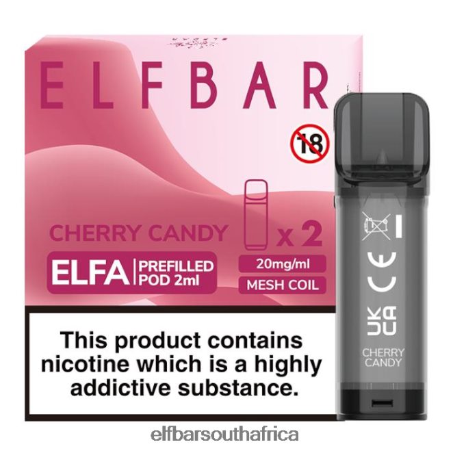 ELFBAR Elfa Pre-Filled Pod - 2ml - 20mg (2 Pack) 402LXZ131 Cherry Candy