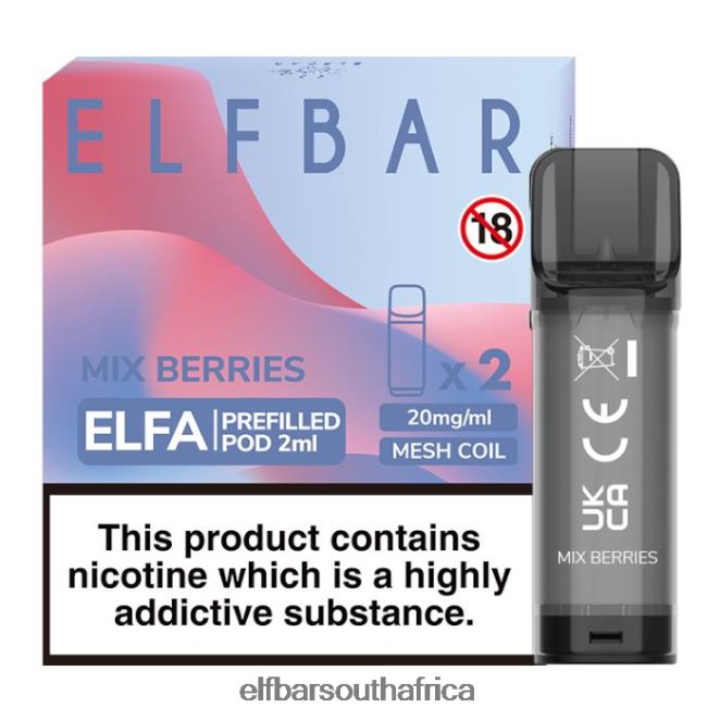 ELFBAR Elfa Pre-Filled Pod - 2ml - 20mg (2 Pack) 402LXZ132 Mix Berries