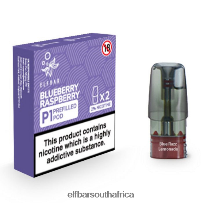 ELFBAR Mate 500 P1 Pre-Filled Pods - 20mg (2 Pack) 402LXZ157 Blueberry Raspberry