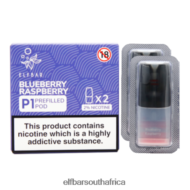 ELFBAR Mate 500 P1 Pre-Filled Pods - 20mg (2 Pack) 402LXZ157 Blueberry Raspberry