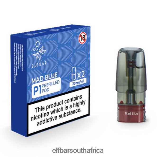ELFBAR Mate 500 P1 Pre-Filled Pods - 20mg (2 Pack) Mad Blue 402LXZ160